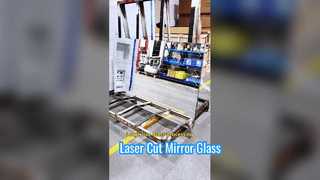 6mm 두께의 거울 유리 레이저 절단 1.5m 길이의 사다리꼴